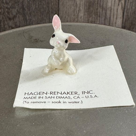 Hagen Renaker Other - New Vintage Hagen Renaker Miniature Rabbit Bunny Figurine 1989 USA 1 1/8 inches